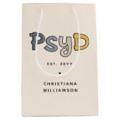 心理学カスタム心理学者PsyD医師 ミディアムペーパーバッグ (正面)