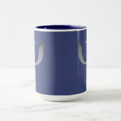心理学シンボル海軍ブルーマグカップ マグカップ (中央)