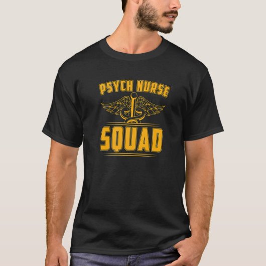 心理学ナース分隊セラピー学校心理学者Psy Tシャツ (正面)