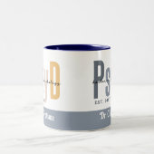 心理学パーソナライズされた学博士号 ツートーンマグカップ (中央)