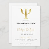 心理学モダン卒業党招待状 招待状 (正面/裏面)