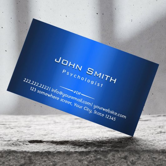 心理学モダン者ブルーメタル 名刺
