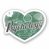 心理学レトロハートBlackboard Love シール (正面)