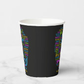 心理学ワードクラウドカスタム文字 紙コップ (左)