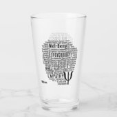 心理学ワードクラウド名前をカスタムする タンブラーグラス (裏面)