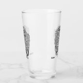 心理学ワードクラウド名前をカスタムする タンブラーグラス (左)