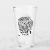 心理学ワードクラウド名前をカスタムする タンブラーグラス (正面)