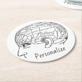 心理学ヴィンテージ学精神医学 ラウンドペーパーコースター (アングル)