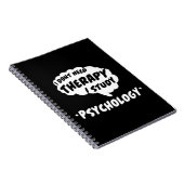 心理学勉強おもしろい引用文Tシャツ ノートブック (右側)