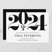 心理学卒業のお知らせ 招待状 (正面/裏面)