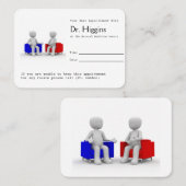 心理学又はカウンセリングアポイントメント注意喚起 予約カード (正面/裏面)