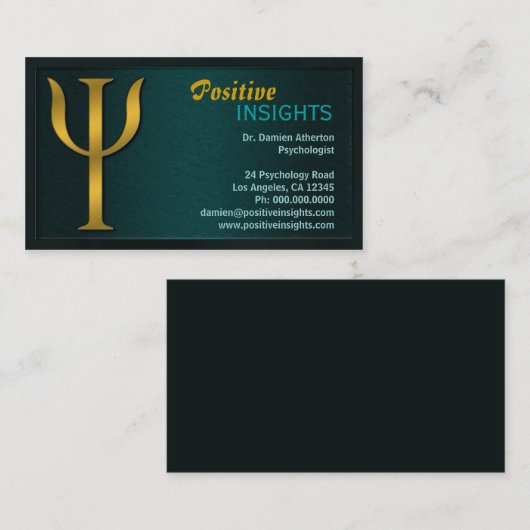 心理学心理学精神医学の名刺 名刺 (正面/裏面)