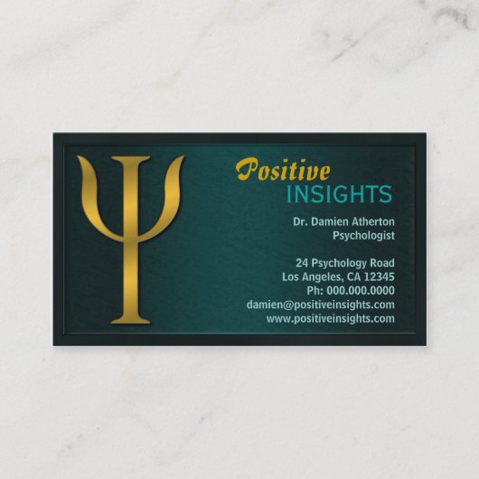 心理学心理学精神医学の名刺 名刺 (正面)