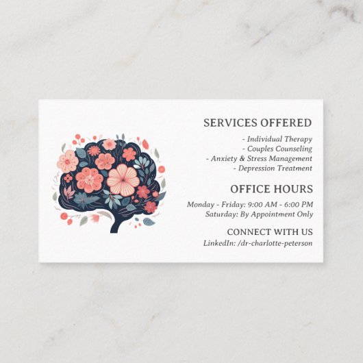 心理学的モダン心理療法 名刺 (裏面)