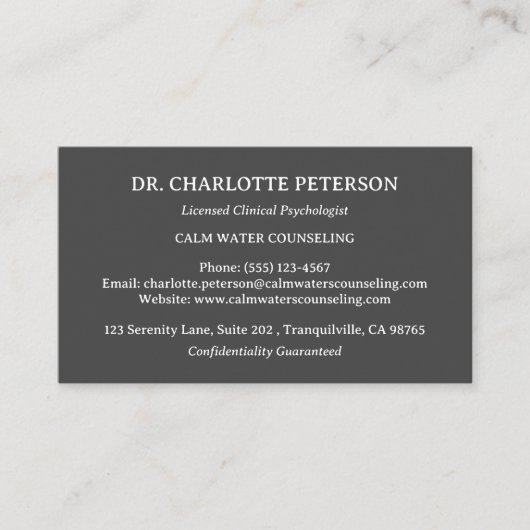 心理学的モダン心理療法 名刺 (正面)