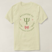 心理学科大学院に合格しました、未来の心理学博士 Tシャツ (デザイン正面)