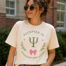心理学科大学院に合格しました、未来の心理学博士 Tシャツ
