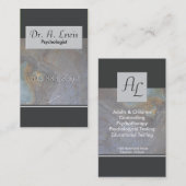 心理学者および医学の名刺-モノグラム 名刺 (正面/裏面)