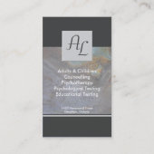 心理学者および医学の名刺-モノグラム 名刺 (裏面)