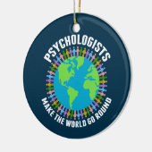 心理学者が世界を心理学の世界に導く セラミックオーナメント (左)