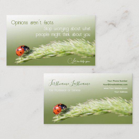 心理学者と精神衛生は動機をコーチする 名刺 (正面/裏面)