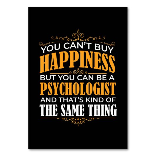 心理学者になれる テーブルナンバー (正面)