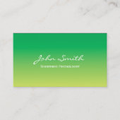 心理学者のエレガントな緑及び黄色の治療のスパ 名刺 (正面)