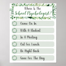 心理学者のオフィスのドアの標識はどこか