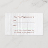 心理学者のカウンセラーのばら色の金ゴールドのアポイントメント 予約カード (裏面)