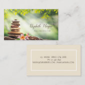 心理学者のセラピスト、石、風景 名刺 (正面/裏面)