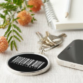 心理学者のバーコード キーホルダー (側面)