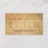 心理学者のヴィンテージのアポイントメント 予約カード (裏面)