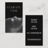 心理学者の医者私用医院の人間の頭の顔 名刺 (正面/裏面)