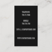 心理学者の医者私用医院の人間の頭の顔 名刺 (裏面)