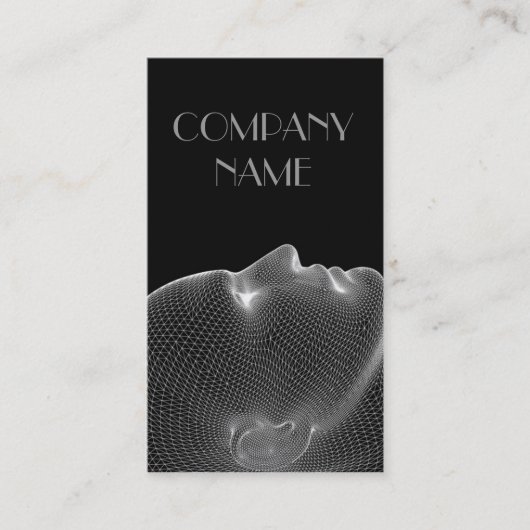 心理学者の医者私用医院の人間の頭の顔 名刺 (正面)