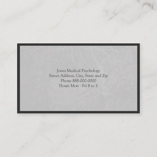 心理学者の名刺 名刺 (裏面)