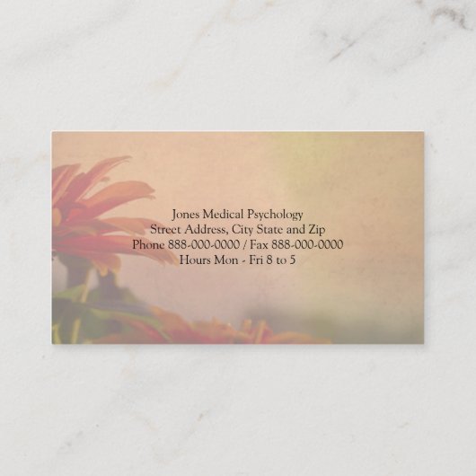 心理学者の名刺 名刺 (裏面)