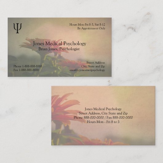 心理学者の名刺 名刺 (正面/裏面)