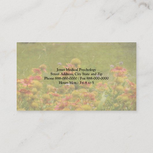 心理学者の名刺 名刺 (裏面)