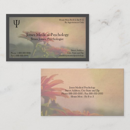 心理学者の名刺 名刺 (正面/裏面)