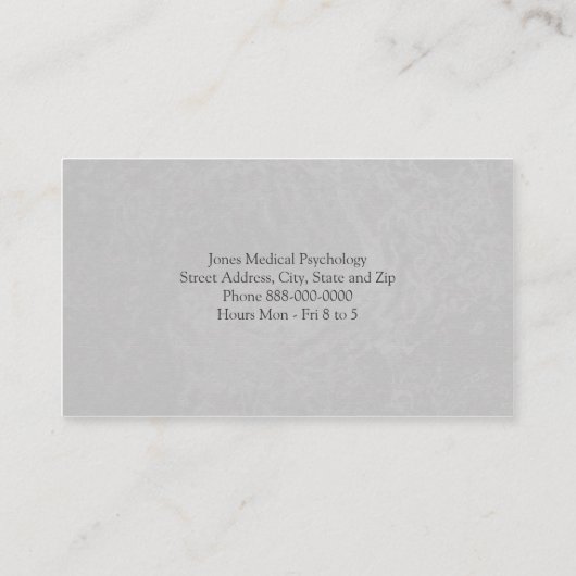 心理学者の名刺 名刺 (裏面)