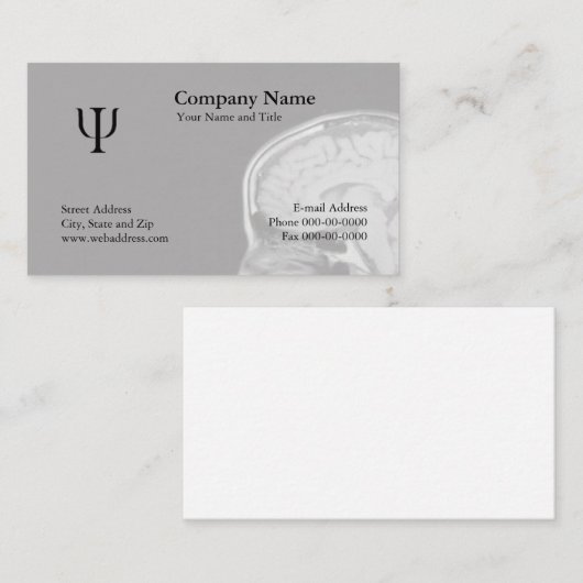 心理学者の名刺 名刺 (正面/裏面)