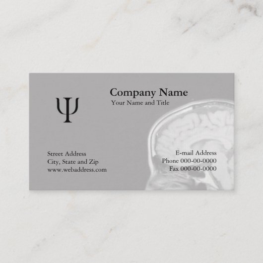 心理学者の名刺 名刺 (正面)