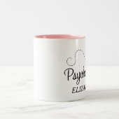 心理学者の彼女のためのパーソナライズな仕事のマグ ツートーンマグカップ (中央)