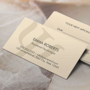 心理学者の明白な専門のアポイントメント 予約カード