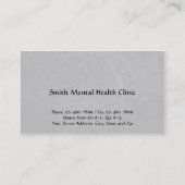 心理学者の精神衛生の名刺 名刺 (裏面)