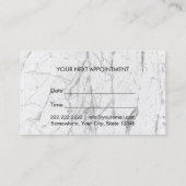 心理学者の黒及び金ゴールドの大理石のアポイントメント 予約カード (裏面)