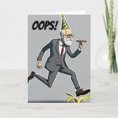 心理学者またはカウンセラーFreudianスリップまたは滑ること誕生日 カード (正面)