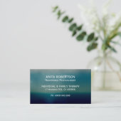 心理学者アポイントメントカードモダングリーン 予約カード (スタンド正面)