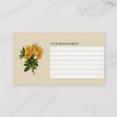 心理学者アポイントメント名刺フローラ 予約カード (裏面)